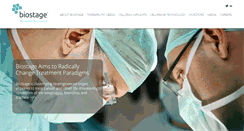 Desktop Screenshot of biostage.com