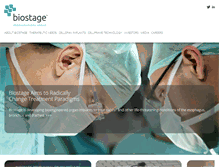 Tablet Screenshot of biostage.com